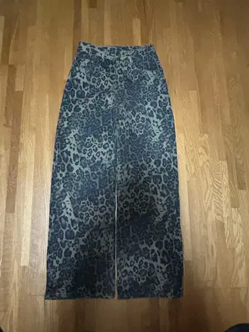 레오파드 데님 속기모