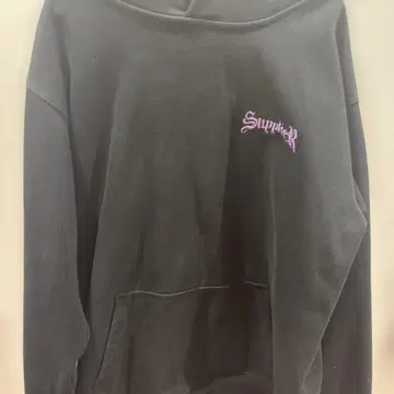 SupplieR 블랙 XL 후드티