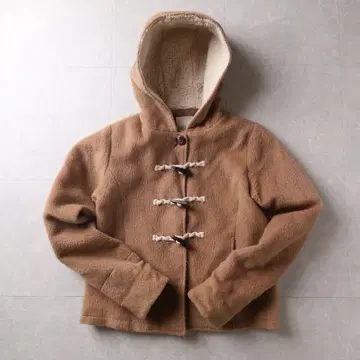 FRAMES 더플 코트 숏 기장 후드 부착 브라운