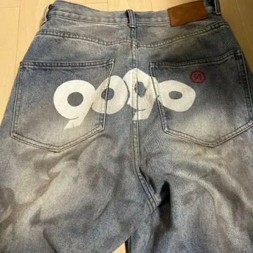 gogo 데님 팬츠 로고 프린트