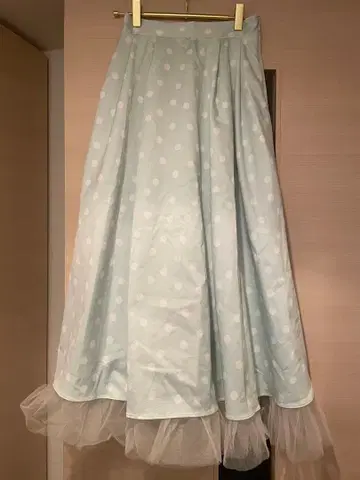 [ eimy istoire ] 도트 밑단 튤 플레어 스커트
