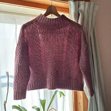 아틀리에 드 사봉 니트 스웨터 핑크색 새상품급