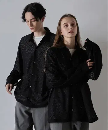 [ CLEL ] 벌룬 소매 루즈 레이스 셔츠