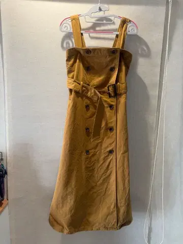 브라운 오버롤 스커트