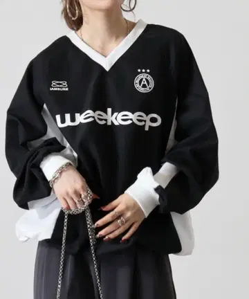 ABETTOR V넥 오버사이즈 트랙 자켓