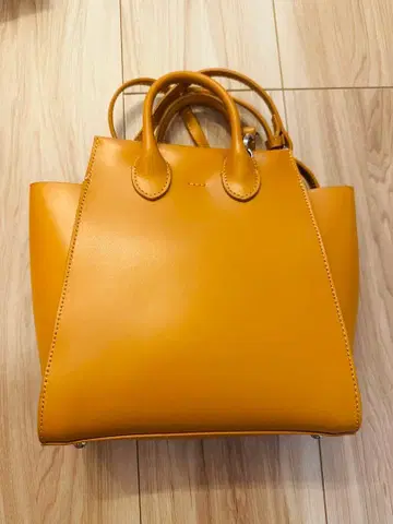 [ 새상품급 ] YAHKI 숄더 가죽 백 여성용 오렌지 라이트 브라운