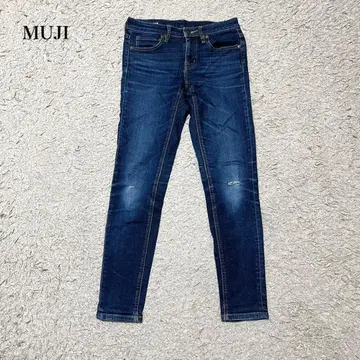 무인양품 스트레치 데님 스키니 팬츠 (22) 작은 사이즈 스트레치 성인