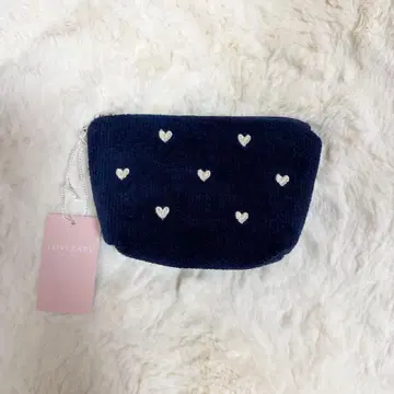 페이 하트 파우치 S 네이비