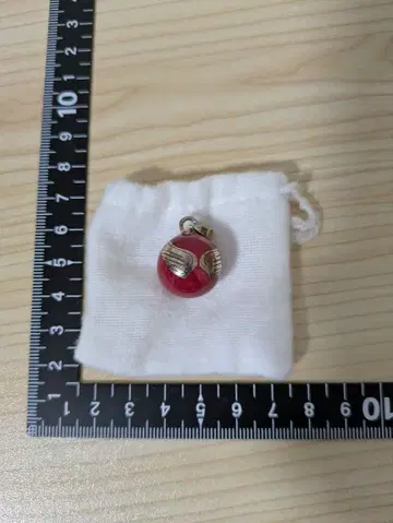 멕시코 타스코제 Yoara 실버 펜던트 탑 방울 소리 짙은 레드