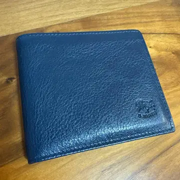 일비종떼 네이비 가죽 이단 접이식 지갑