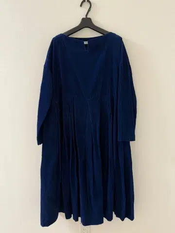 +2 코듀로이 네이비 롱 원피스 긴팔