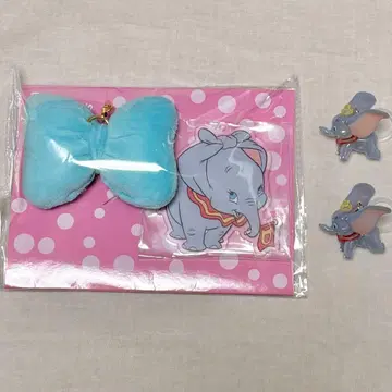 디즈니 덤보 세트 메지루시 액세서리 아크릴 키링 부착 마스코트 리본