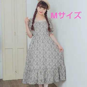 시마무라 아오키 미사코 다마스크 무늬 원피스