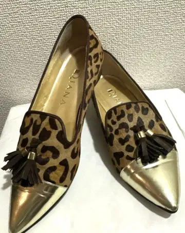 DIANA 레오파드 무늬 하이힐 펌프스