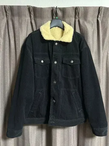 보아 안감 코듀로이 자켓 블랙