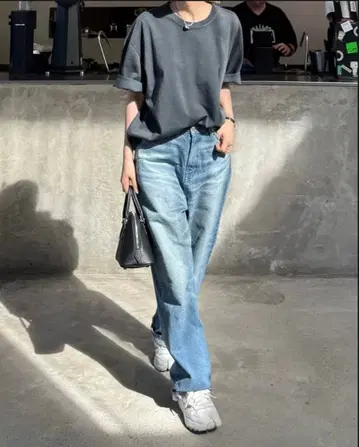 FASHIRU SOMETHING 배기 핏 청바지