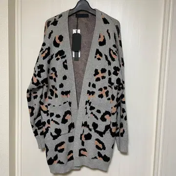 [ 미사용품 ] MICALLE MICALLE 레오파드 무늬 가디건