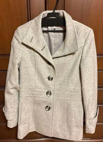 ESPRITMUR 그레이 울 혼방 피 코트