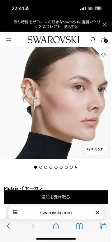 스와로브스키 Motrix 이어커프 and 귀걸이