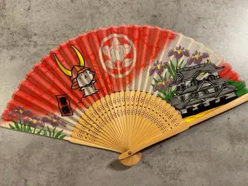 히코냥 오리지널 실크 부채 완판 히코네성