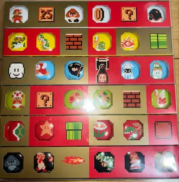 슈퍼 마리오 픽셀 아트 핀즈 세트