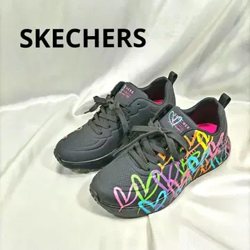 SKECHERS 스니커즈 하트 블랙 23.5cm