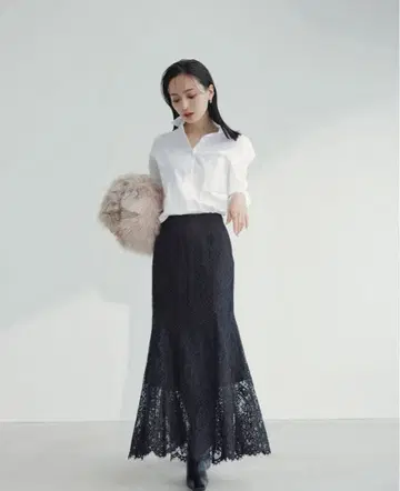 [미사용 새상품] anuans 러셀 레이스 머메이드 스커트