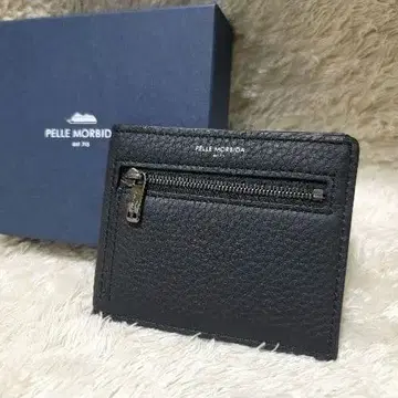 페레 모비다 한정판 올 블랙 컴팩트 지갑 접이식 지갑 천연 가죽