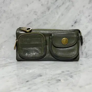MARC JACOBS 마크제이콥스 장지갑 그린 천연 가죽 가죽