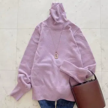 새상품급 그린 라벨 릴랙싱 터틀넥 니트 캐시미어 100%