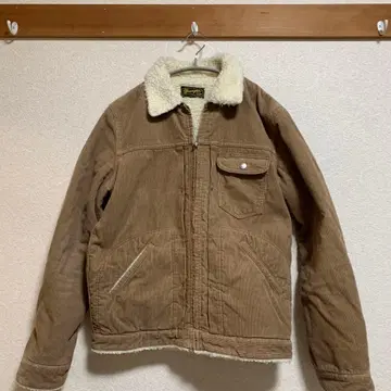 랭글러 x 나노 유니버스 브라운 코듀로이 보아 옷깃 자켓