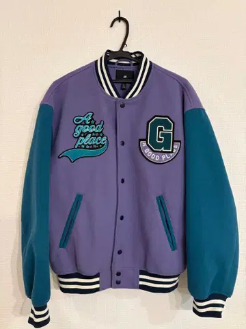 H&M 자수 바시티 자켓 L