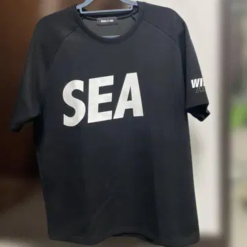 WIND AND SEA SEA 프린트 티셔츠 블랙