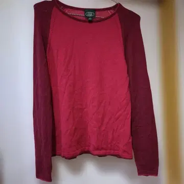 [ 1개 한정 ] 빨간색 긴팔 니트 래글런 슬리브 M 사이즈 로라 애슐리