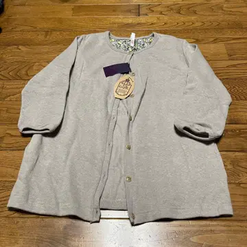 쿠폴 그레이 가디건 오부 소매