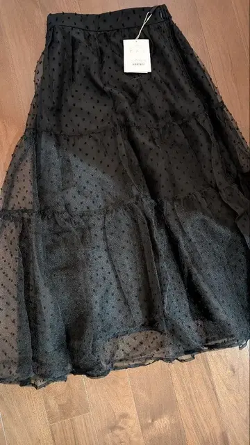 CADUNE 도트 플레어 스커트 S 사이즈