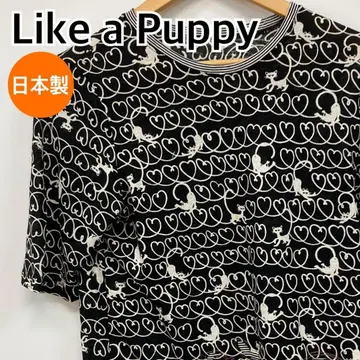 Like a puppy 상의 T셔츠 캣 하트 무늬 [ CT1901 ]