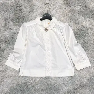 마리메르 에프데 9 블라우스 레이스 비쥬 화이트 화이트 출퇴근 입학식