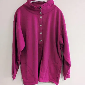 1점 CHEETAW [ M ] 핑크 버튼 하이넥 맨투맨