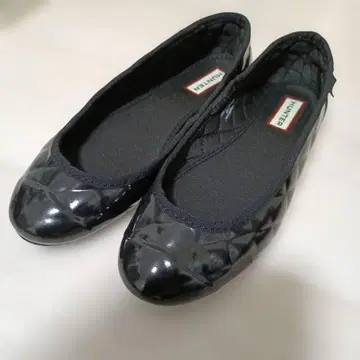 새상품급 US6 헌터 플랫 레인 슈즈