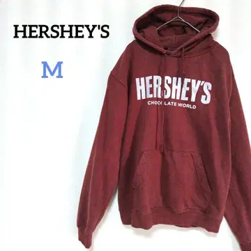 허쉬 초콜릿 풀오버 후드티 프론트 로고 후디 브라운
