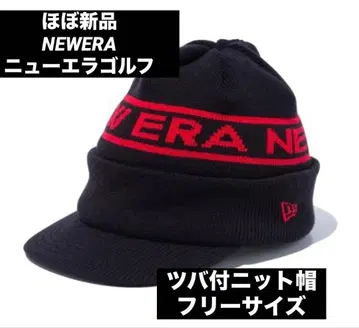 거의 새상품 NEWERA 뉴에라 골프 챙 니트 모자 프리 사이즈