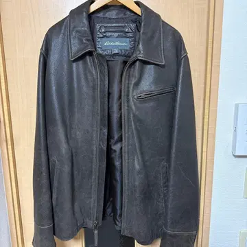 Eddie Bauer 가죽 자켓 XL 다크 브라운 에디 바우어