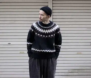 BATONER 노르딕 무늬 스웨터 사이즈 2