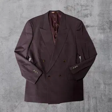 버건디 더블 브레스트 자켓 빅 사이즈 빈티지 아메카지