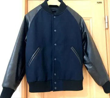 UNIQLO 남성용 바시티 자켓 울 합성 피혁