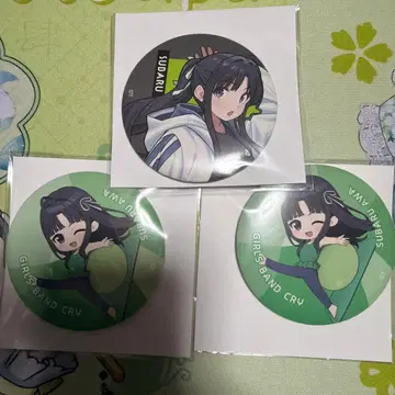 [ 미개봉 ] 걸즈밴드크라이 복권메이트 야스나 스바루 캔뱃지 3종 세트