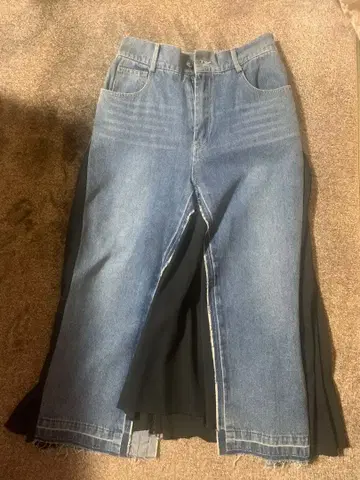 스콧 클럽 데님 이소재 스커트 9호 M 사이즈