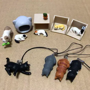 선반 고양이 고양이 하우스 미안해 자는 고양이 피규어 마스코트 스트랩