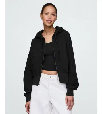 헤비 웨이트 프렌치 테리 오버 사이즈 집업 웨지 후드티